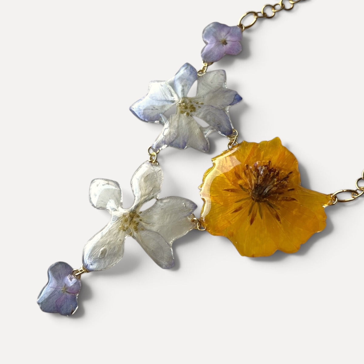 COLLANA GIROCOLLO CON FIORI VERI
